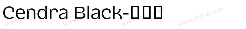 Cendra Black字体转换
